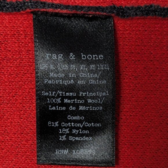 Rag & Bone Wool Red Grey Pencil Skirt S - Picture 5 of 8